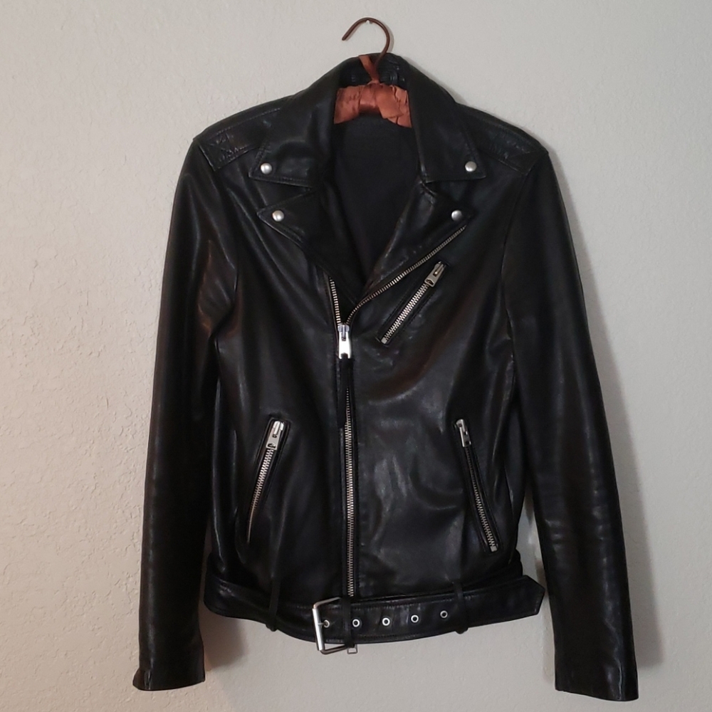 ALLSAINTS Black Leather RIGG Jacket